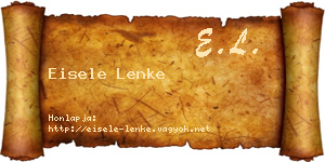 Eisele Lenke névjegykártya